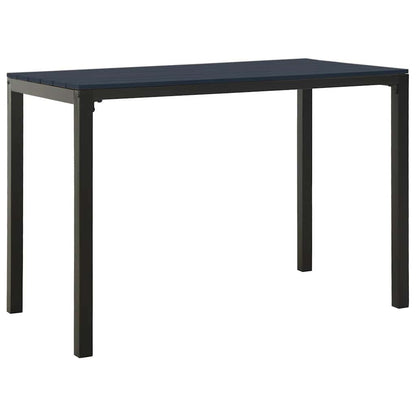 vidaXL 3 Piece Garden Dining Set Steel and WPC Black 5