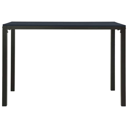 vidaXL 3 Piece Garden Dining Set Steel and WPC Black 6