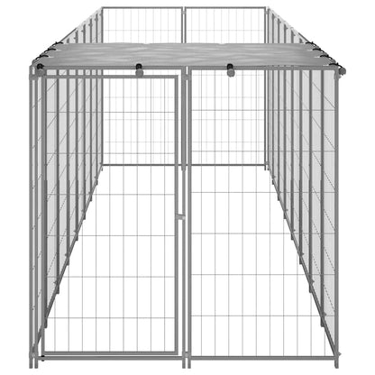 vidaXL Dog Kennel Silver 4,84 m² Steel 3