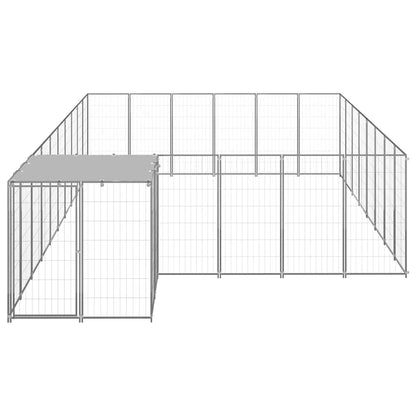 vidaXL Dog Kennel Silver 15,73 m² Steel 3