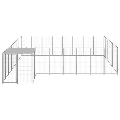 vidaXL Dog Kennel Silver 15,73 m² Steel 3