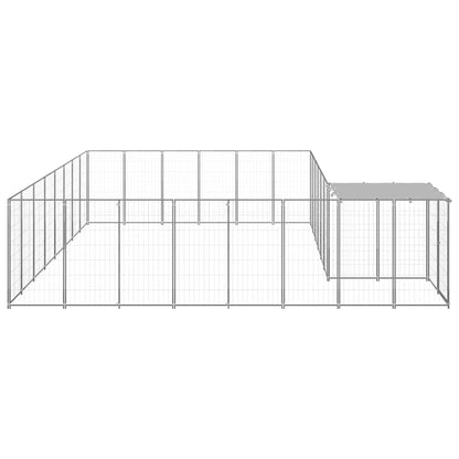 vidaXL Dog Kennel Silver 15,73 m² Steel 4