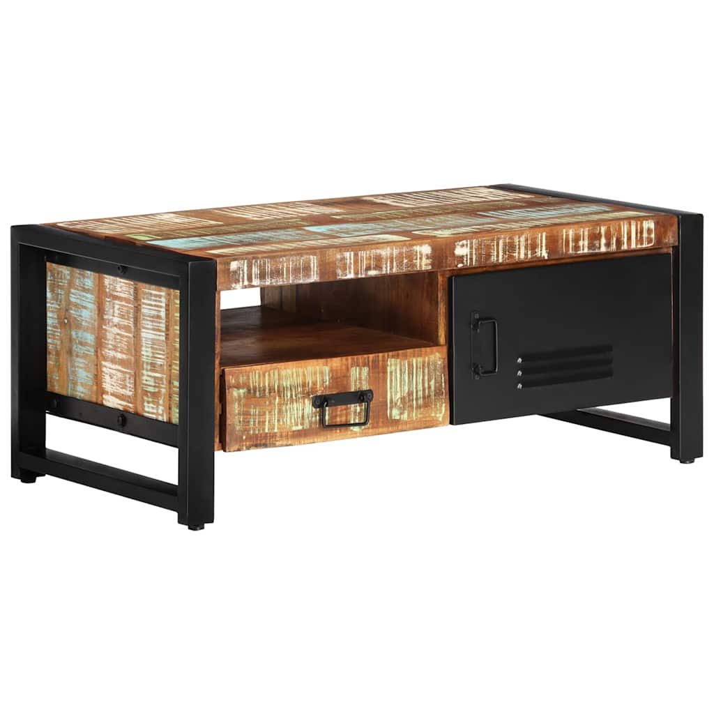 vidaXL Coffee Table | Multicolour | Solid Reclaimed Wood | Medium | Coffee Table 1