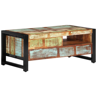 vidaXL Coffee Table | Multicolour | Solid Reclaimed Wood | Medium | Coffee Table 3