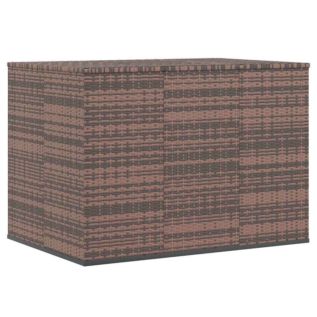 vidaXL Garden Cushion Box PE Rattan 145x100x103 cm Brown 2