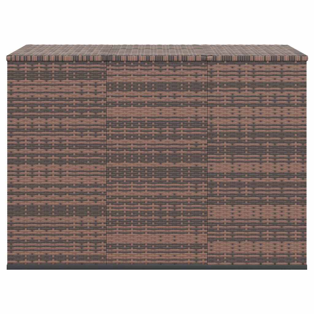 vidaXL Garden Cushion Box PE Rattan 145x100x103 cm Brown 3