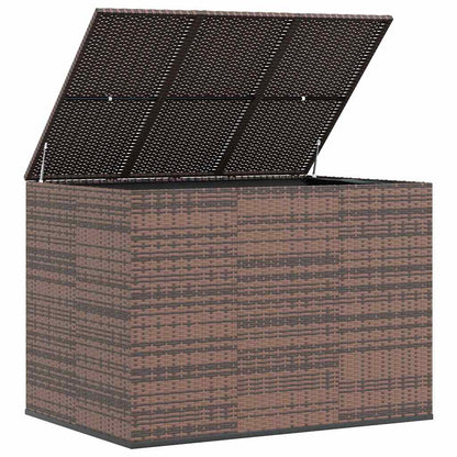 vidaXL Garden Cushion Box PE Rattan 145x100x103 cm Brown 4