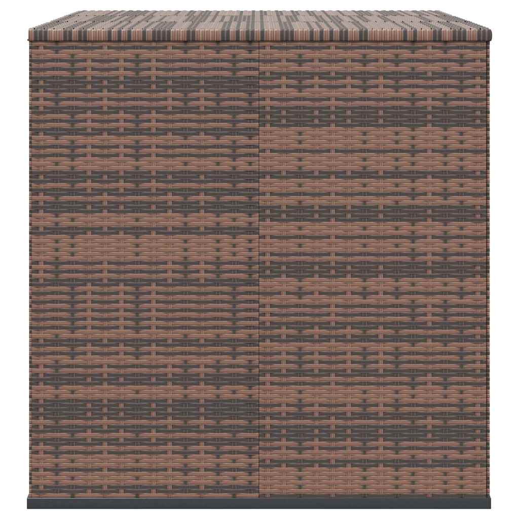 vidaXL Garden Cushion Box PE Rattan 145x100x103 cm Brown 5