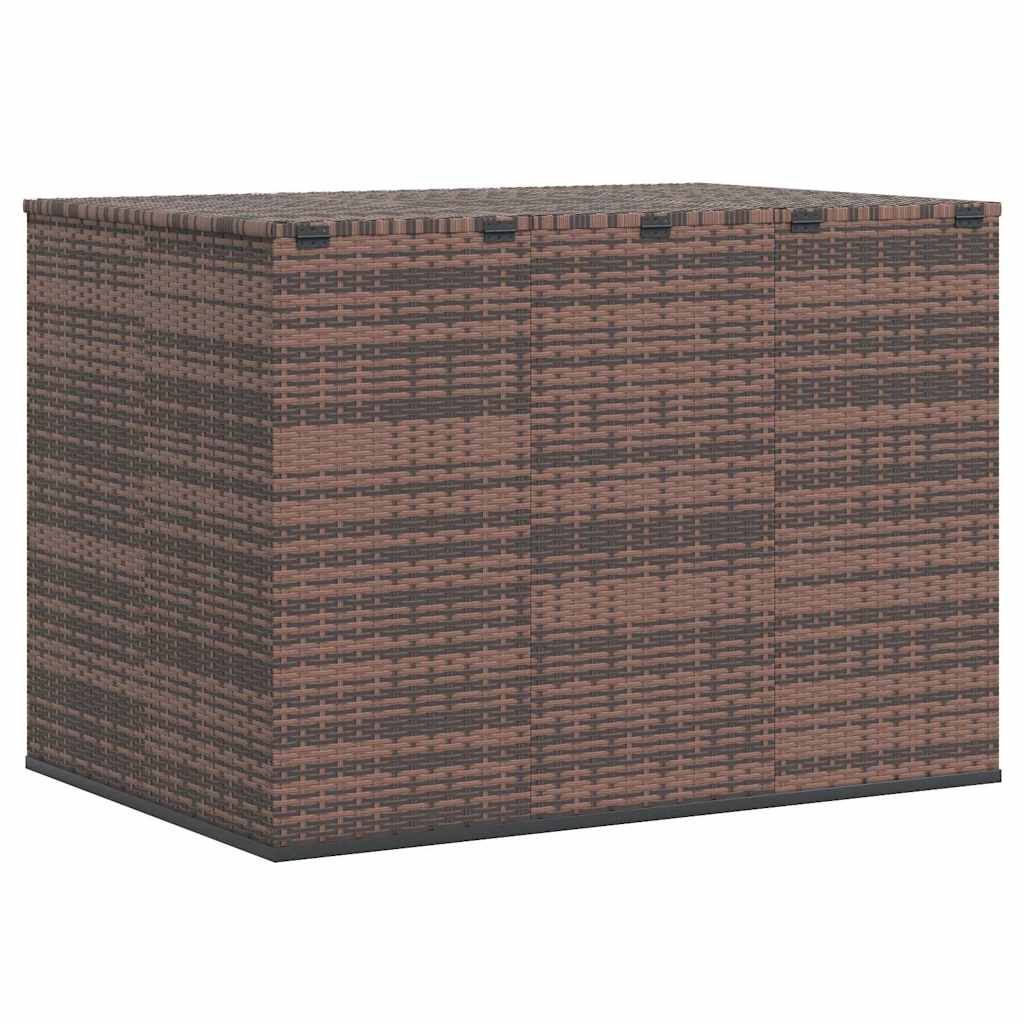 vidaXL Garden Cushion Box PE Rattan 145x100x103 cm Brown 6