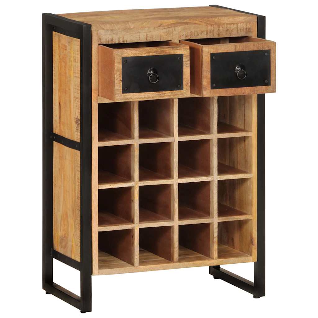 vidaXL Wine Rack for 16 Bottles Solid Wood Mango 3