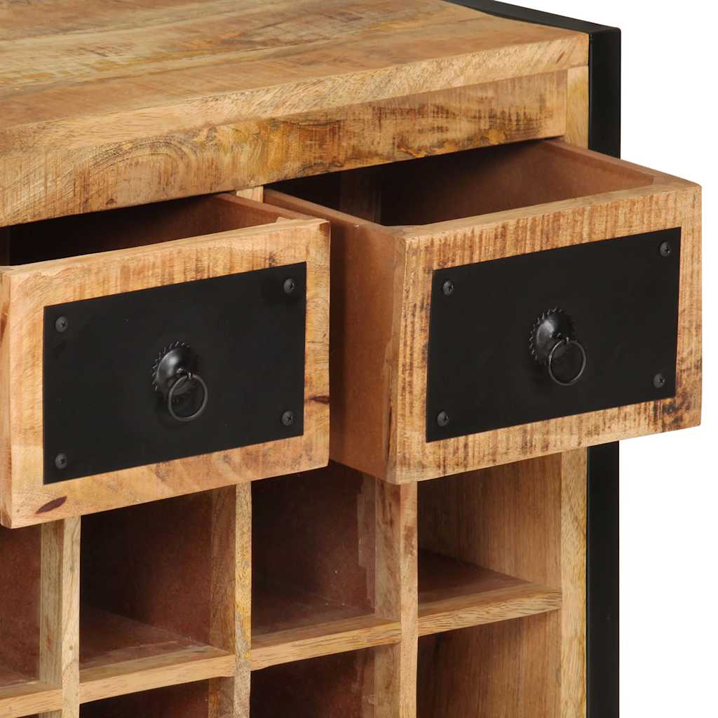 vidaXL Wine Rack for 16 Bottles Solid Wood Mango 6