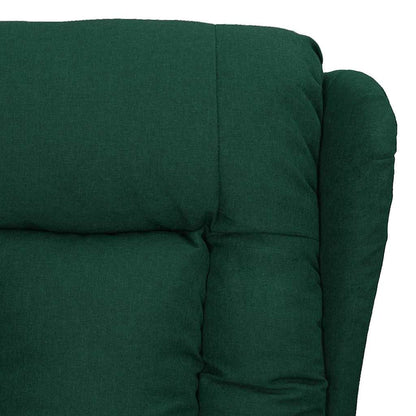 vidaXL Recliner Chair Dark Green Fabric 5