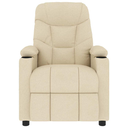 vidaXL Massage Chair Cream Fabric 3