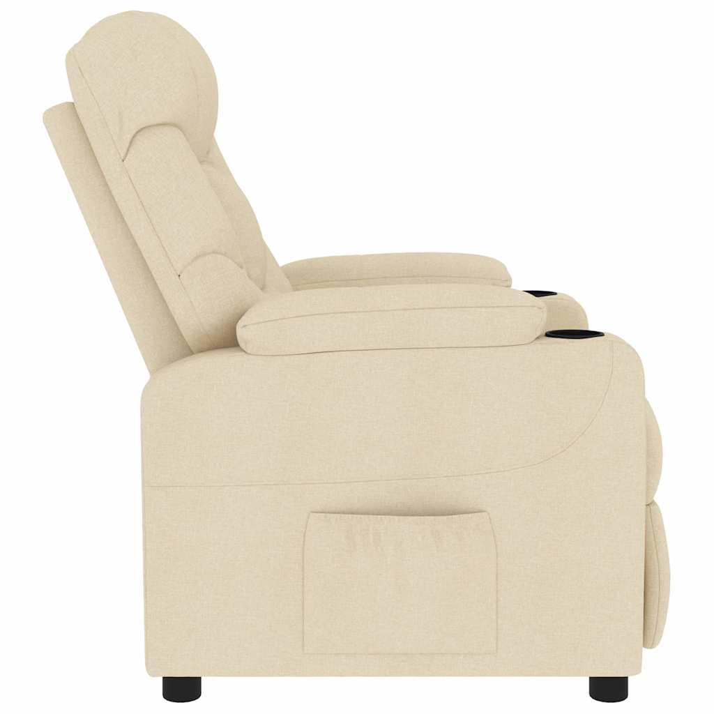 vidaXL Massage Chair Cream Fabric 4