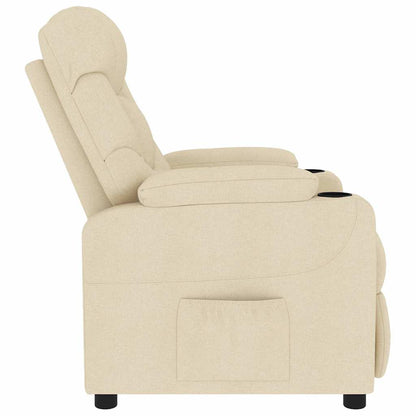 vidaXL Massage Chair Cream Fabric 4