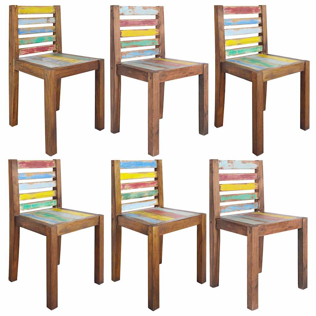 Dining Chairs Solid Reclaimed Wood 6