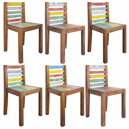 Dining Chairs Solid Reclaimed Wood 6