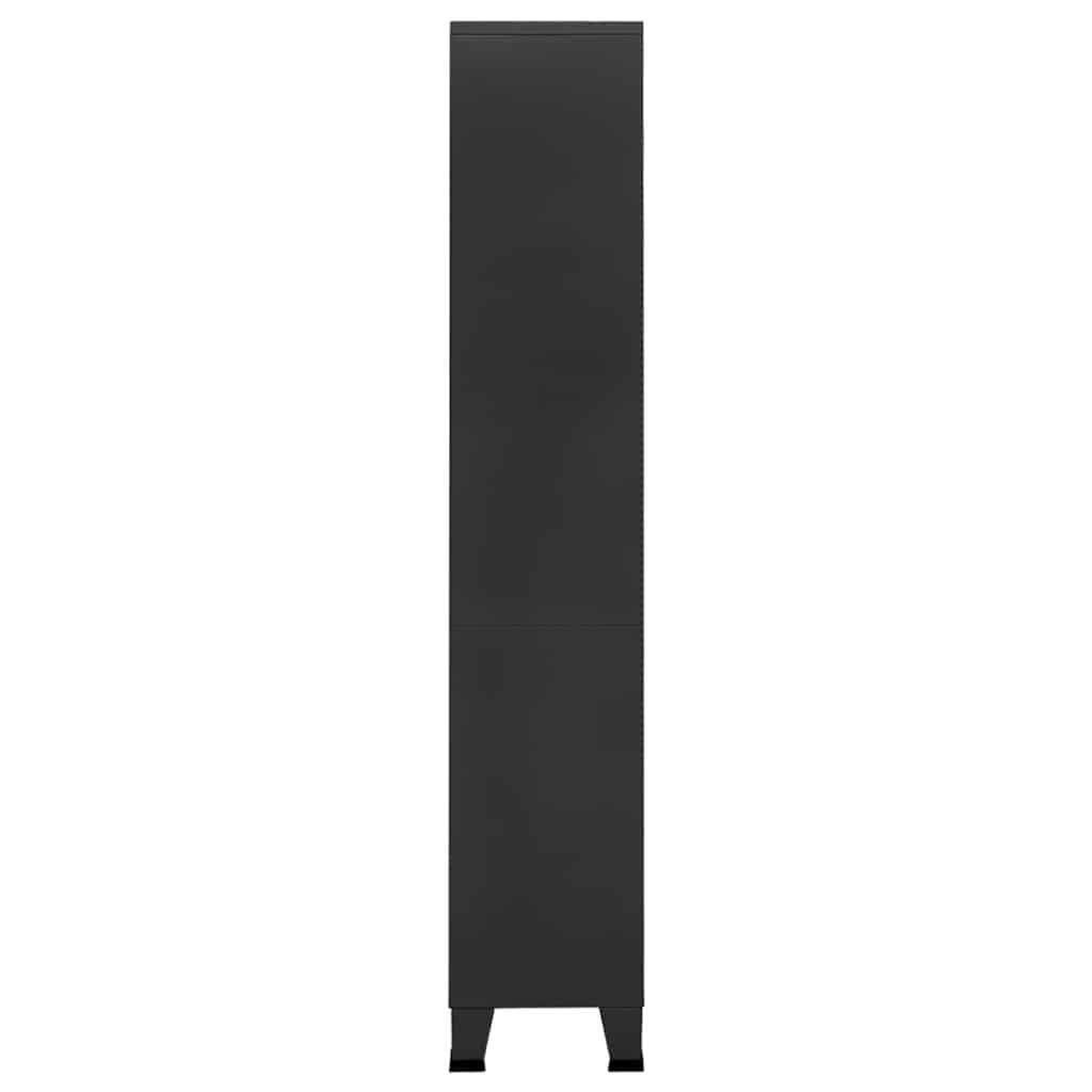 vidaXL Industrial Bookshelf Anthracite 80x32x180 cm Steel 5