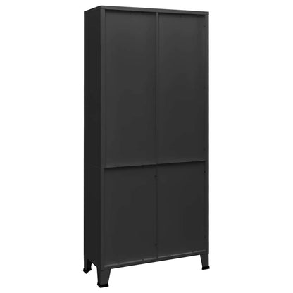 vidaXL Industrial Bookshelf Anthracite 80x32x180 cm Steel 4