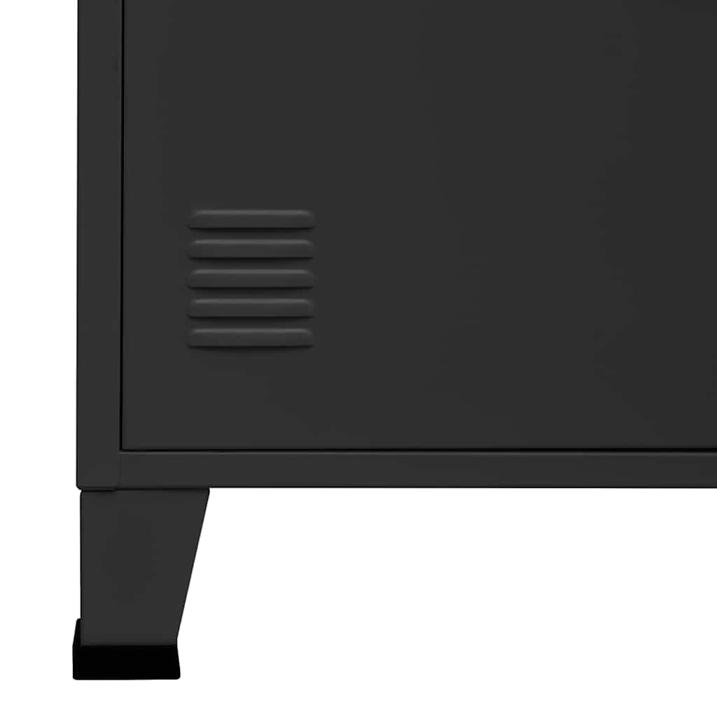 vidaXL Industrial Bookshelf Anthracite 80x32x180 cm Steel 6