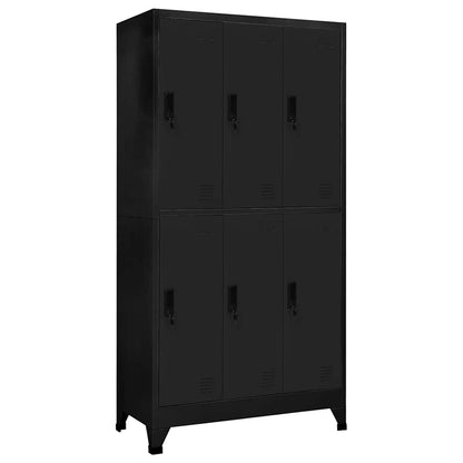 vidaXL Locker Cabinet | Black | Steel | Large | Locker Cabinet | Rectangular 1