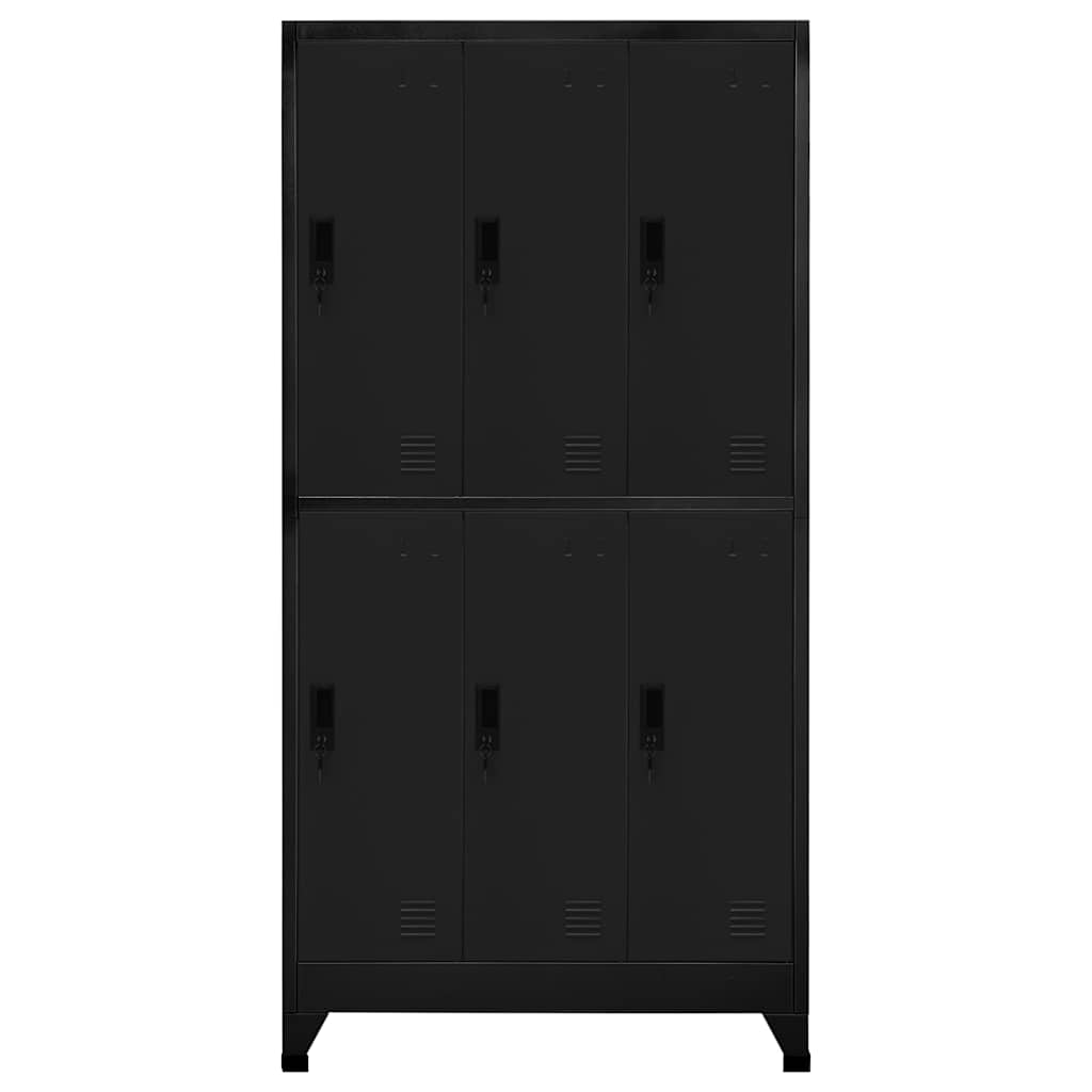 vidaXL Locker Cabinet | Black | Steel | Large | Locker Cabinet | Rectangular 2