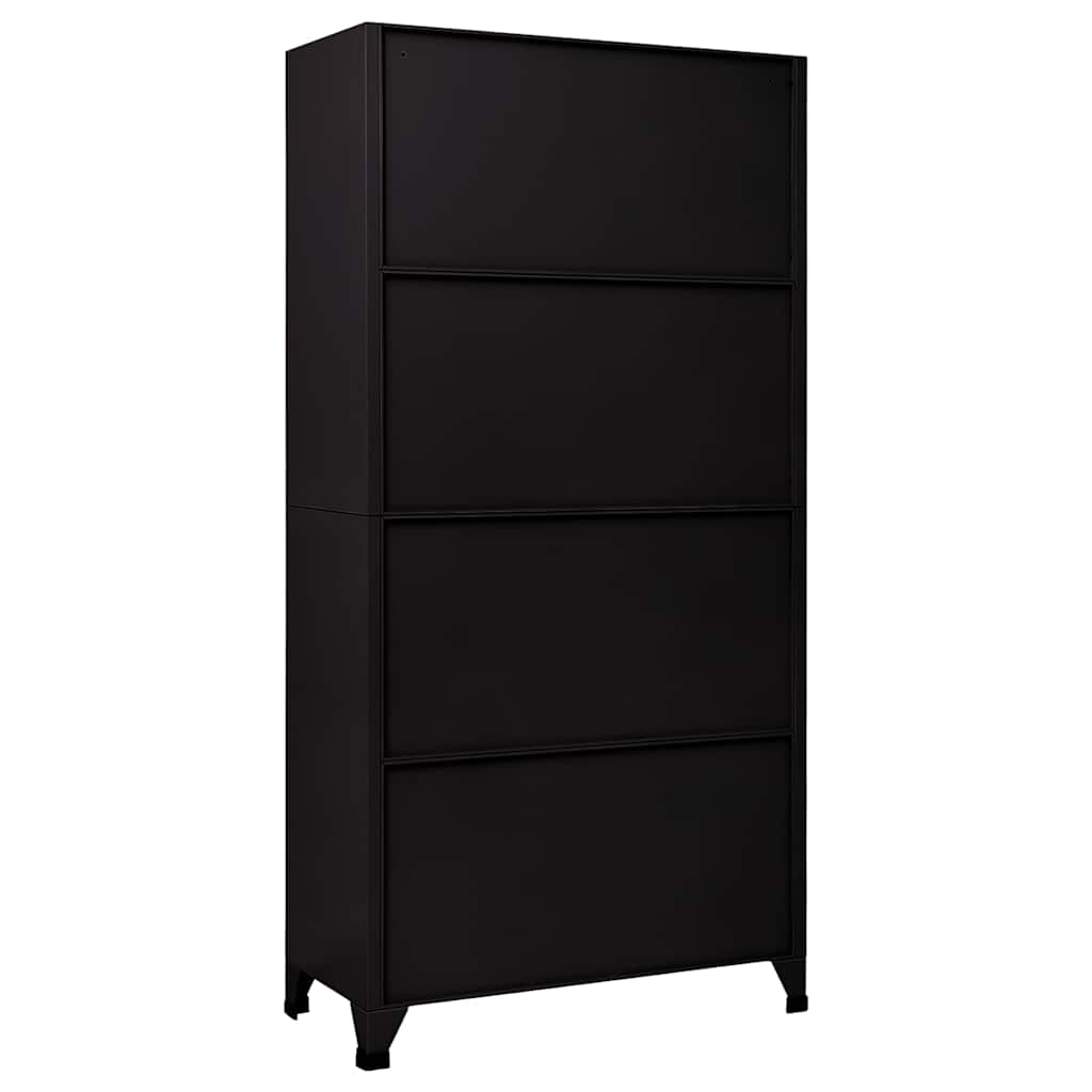 vidaXL Locker Cabinet | Black | Steel | Large | Locker Cabinet | Rectangular 4