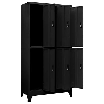 vidaXL Locker Cabinet | Black | Steel | Large | Locker Cabinet | Rectangular 5