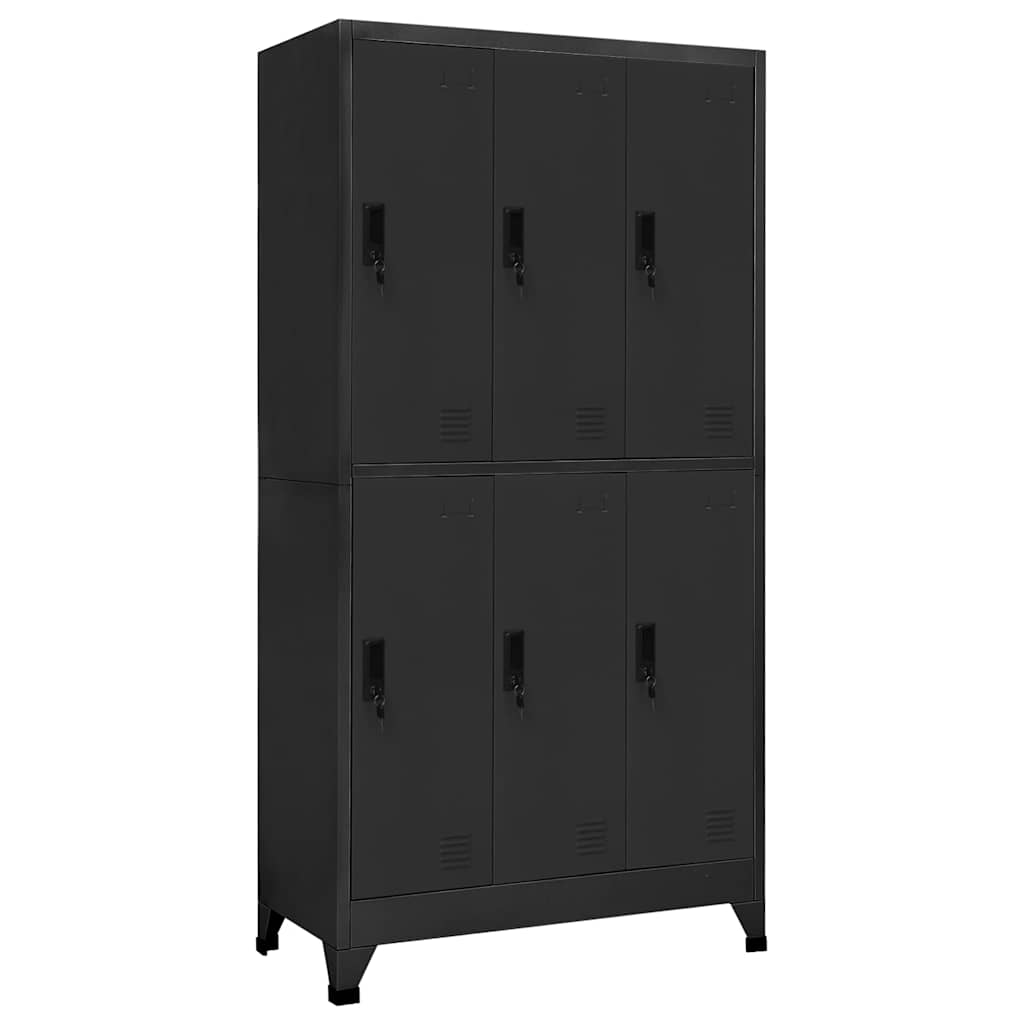 vidaXL Locker Cabinet Anthracite 90x45x180 cm Steel 1