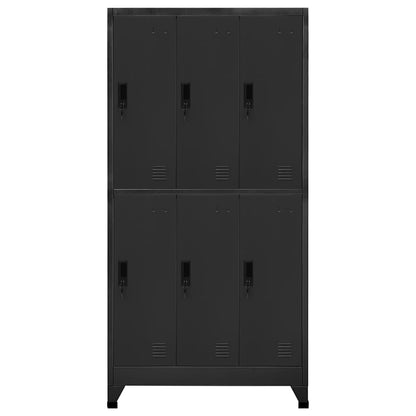 vidaXL Locker Cabinet Anthracite 90x45x180 cm Steel 2