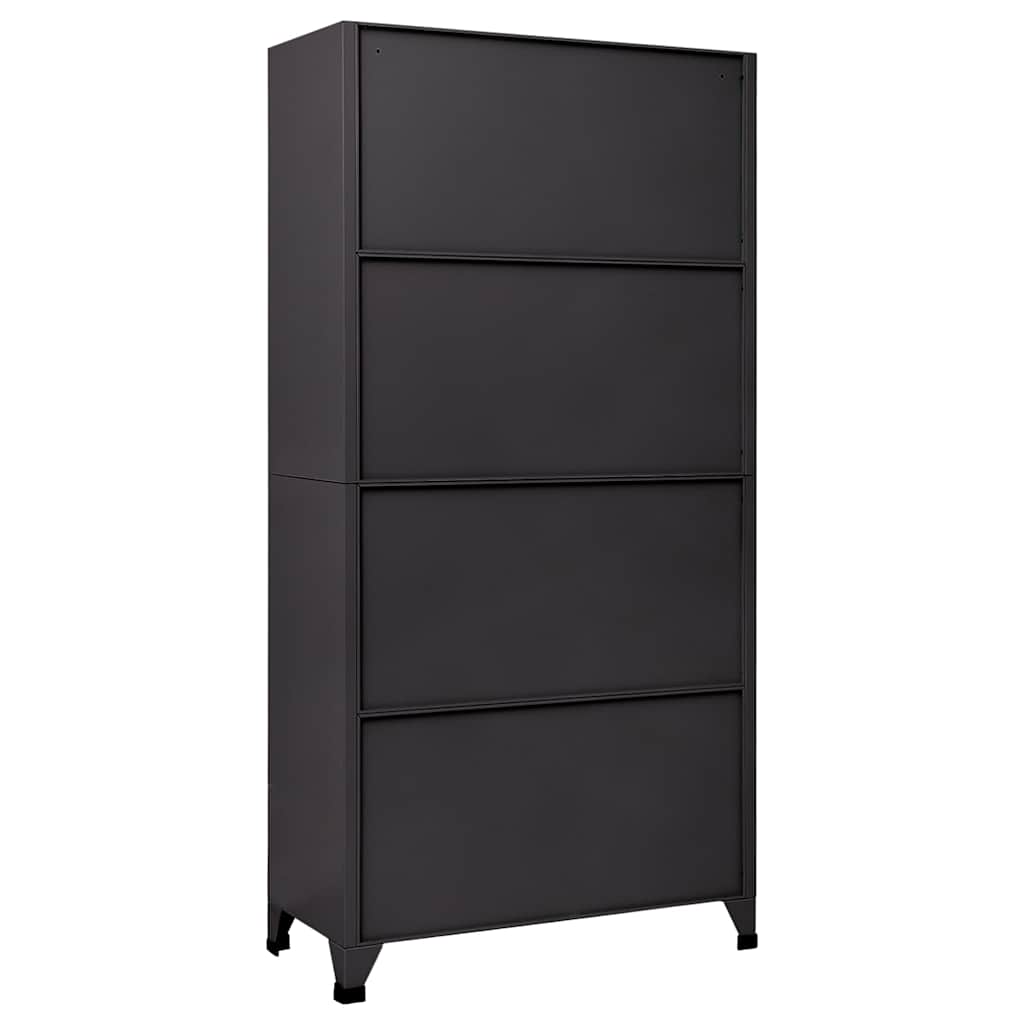 vidaXL Locker Cabinet | Anthracite and Red | Steel | Standard | Locker Cabinet 4