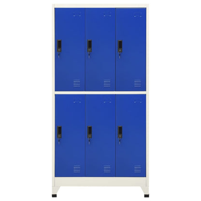 vidaXL Locker Cabinet Grey and Blue 90x45x180 cm Steel 2