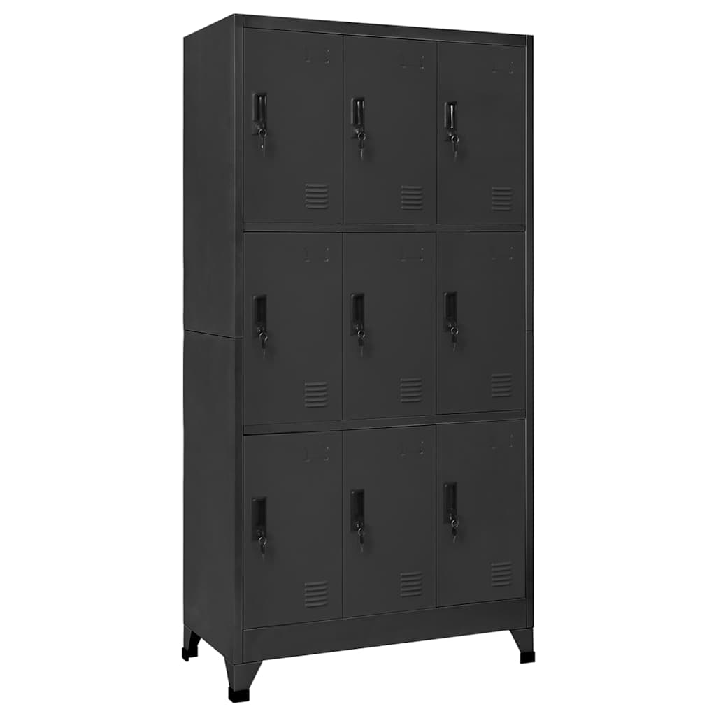 vidaXL Locker Cabinet Anthracite 90x45x180 cm Steel 1