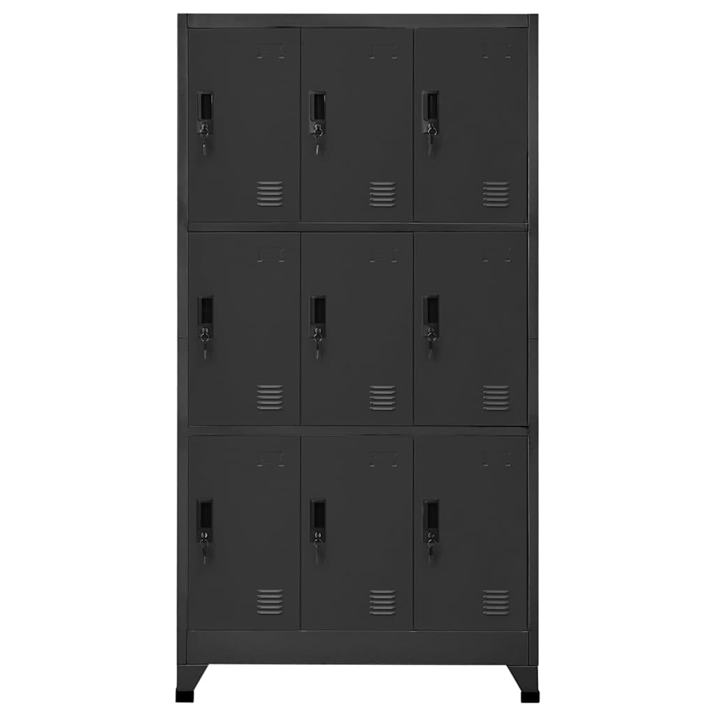 vidaXL Locker Cabinet Anthracite 90x45x180 cm Steel 2