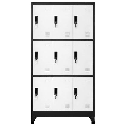 vidaXL Locker Cabinet Anthracite and White 90x45x180 cm Steel 2