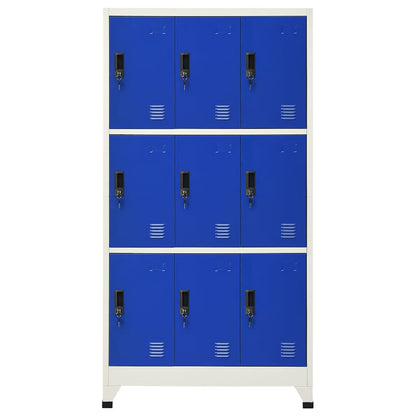 vidaXL Locker Cabinet Grey and Blue 90x45x180 cm Steel 2