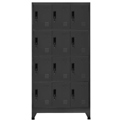 vidaXL Locker Cabinet Anthracite 90x45x180 cm Steel 2