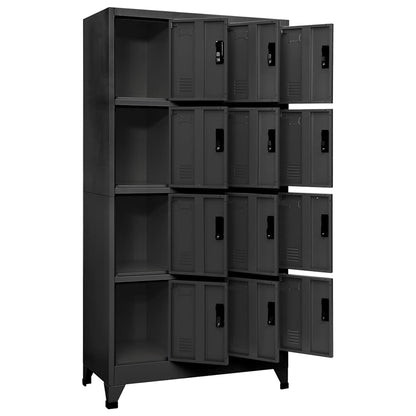vidaXL Locker Cabinet Anthracite 90x45x180 cm Steel 3