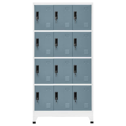 vidaXL Locker Cabinet Light Grey and Dark Grey 90x45x180 cm Steel 2