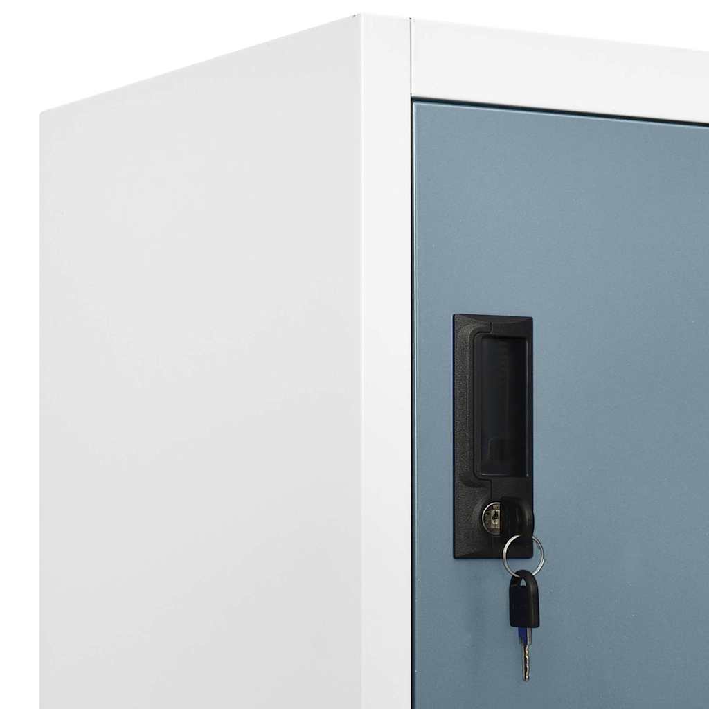 vidaXL Locker Cabinet Light Grey and Dark Grey 90x45x180 cm Steel 6