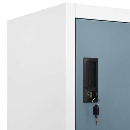 vidaXL Locker Cabinet Light Grey and Dark Grey 90x45x180 cm Steel 6