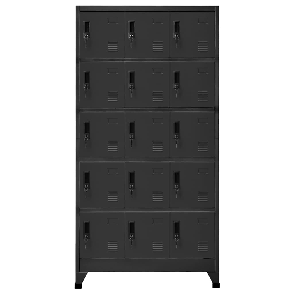 vidaXL Locker Cabinet Anthracite 90x40x180 cm Steel 2