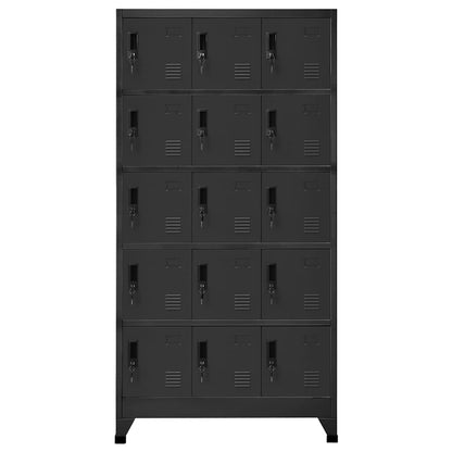 vidaXL Locker Cabinet Anthracite 90x40x180 cm Steel 2