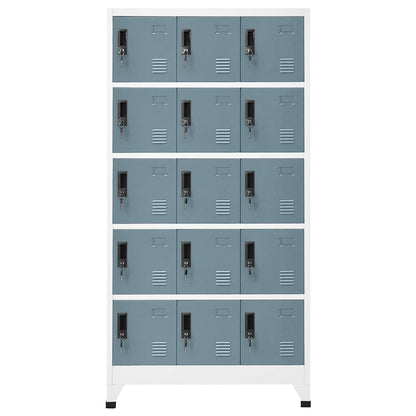 vidaXL Locker Cabinet Light Grey and Dark Grey 90x40x180 cm Steel 2