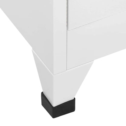 vidaXL Locker Cabinet White 90x40x180 cm Steel 6