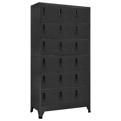 vidaXL Locker Cabinet Anthracite 90x40x180 cm Steel 1