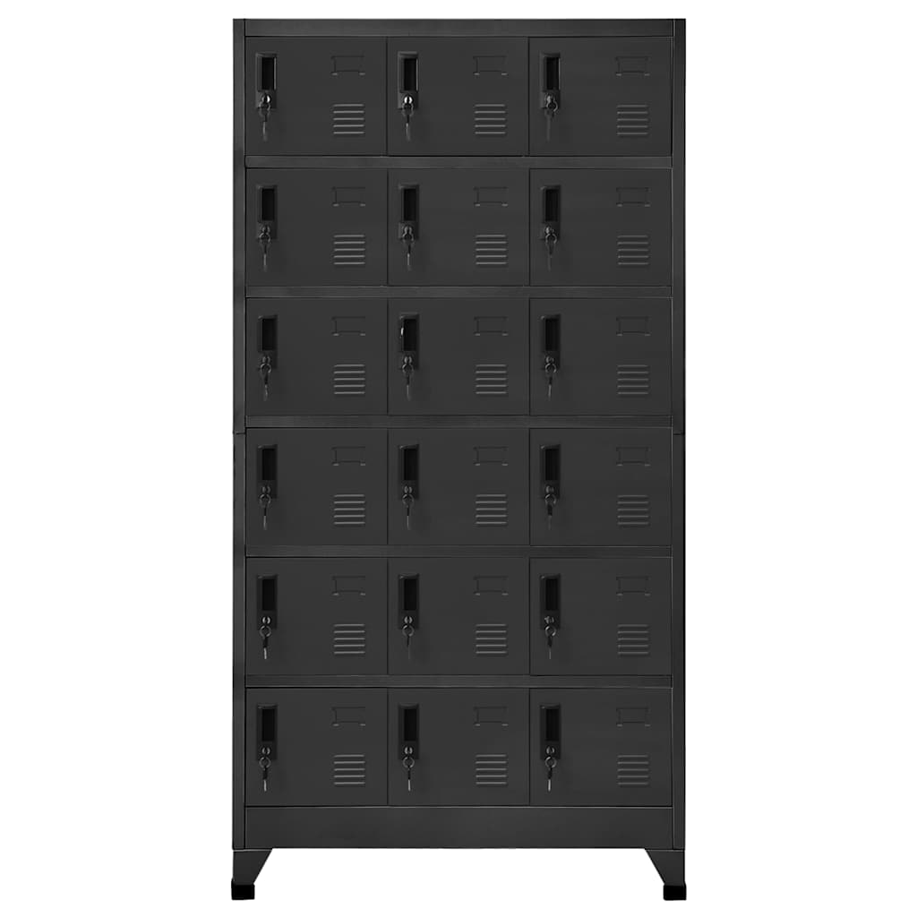 vidaXL Locker Cabinet Anthracite 90x40x180 cm Steel 2