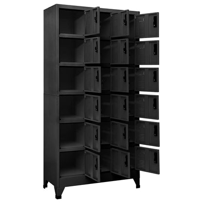 vidaXL Locker Cabinet Anthracite 90x40x180 cm Steel 3