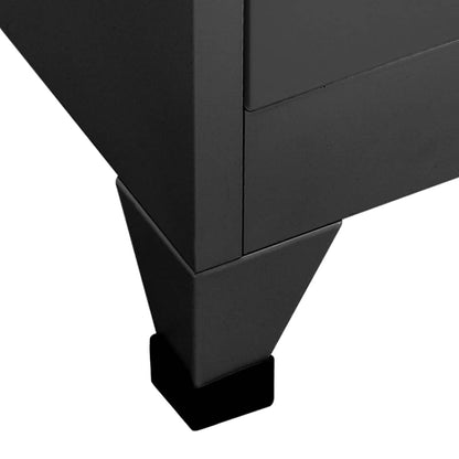 vidaXL Locker Cabinet Anthracite 90x40x180 cm Steel 6