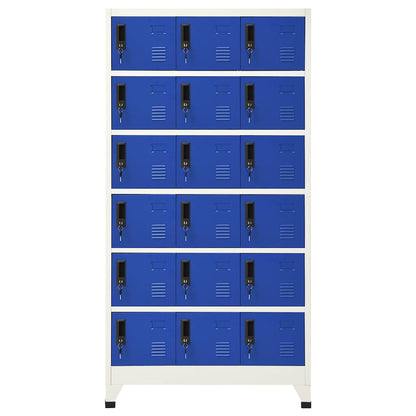 vidaXL Locker Cabinet Grey and Blue 90x40x180 cm Steel 2